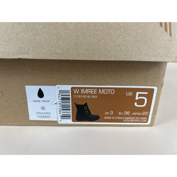 Koolaburra by UGG Imree Moto Boots Black Womens 5 Waterproof Insulated Shoes NWB - Picture 8 of 12